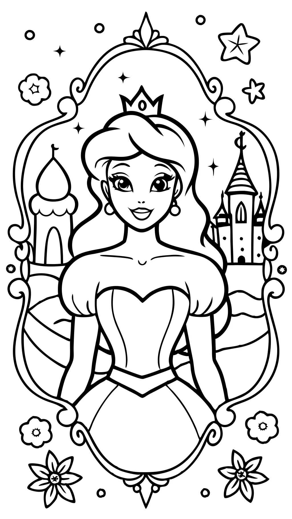 páginas para colorear de princesas de Disney